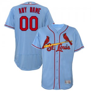 Authentic Men's Light Blue Alternate Jersey - Baseball Customized St. Louis Cardinals Flex Base