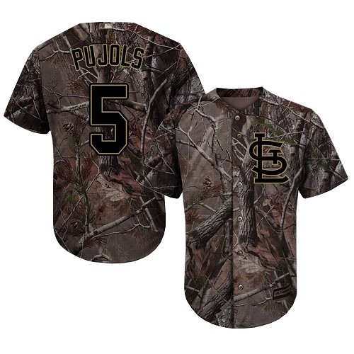 Authentic Youth Albert Pujols Camo Jersey - #5 Baseball St. Louis Cardinals Flex Base Realtree Collection