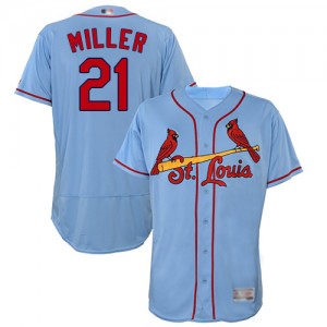 Authentic Men's Andrew Miller Light Blue Alternate Jersey - #21 Baseball St. Louis Cardinals Flex Base