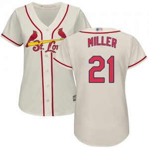 Authentic Women's Andrew Miller Cream Alternate Jersey - #21 Baseball St. Louis Cardinals Cool Base