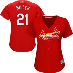Authentic Women's Andrew Miller Red Alternate Jersey - #21 Baseball St. Louis Cardinals Cool Base
