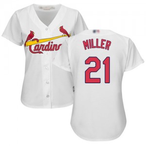 Authentic Women's Andrew Miller White Home Jersey - #21 Baseball St. Louis Cardinals Cool Base