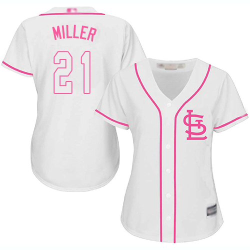 Authentic Women's Andrew Miller White Jersey - #21 Baseball St. Louis Cardinals Cool Base Fashion