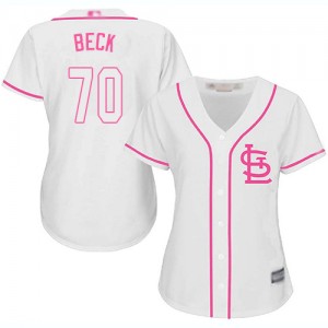 Authentic Women's Chris Beck White Jersey - #70 Baseball St. Louis Cardinals Cool Base Fashion