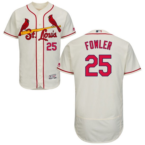 Men's St. Louis Cardinals #25 Dexter Fowler Cream Flexbase Authentic Collection Baseball Jersey