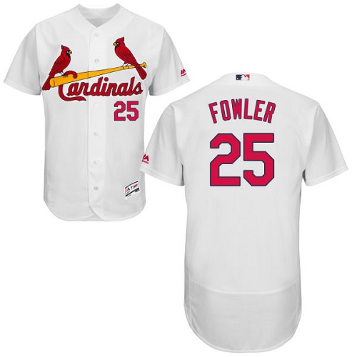 Men's St. Louis Cardinals #25 Dexter Fowler White Flexbase Authentic Collection Baseball Jersey