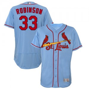 Authentic Men's Drew Robinson Light Blue Alternate Jersey - #33 Baseball St. Louis Cardinals Flex Base
