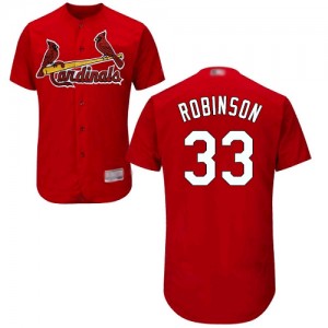 Authentic Men's Drew Robinson Red Alternate Jersey - #33 Baseball St. Louis Cardinals Flex Base