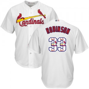 Authentic Men's Drew Robinson White Jersey - #33 Baseball St. Louis Cardinals Cool Base Team Logo Fashion