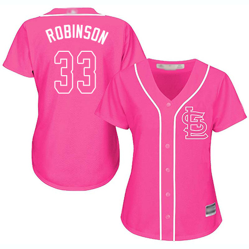 Authentic Women's Drew Robinson Pink Jersey - #33 Baseball St. Louis Cardinals Cool Base Fashion