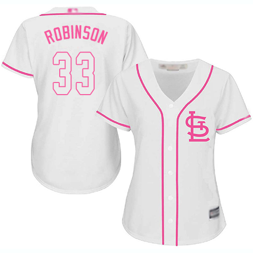 Authentic Women's Drew Robinson White Jersey - #33 Baseball St. Louis Cardinals Cool Base Fashion
