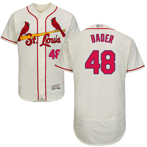 Authentic Men's Harrison Bader Cream Alternate Jersey - #48 Baseball St. Louis Cardinals Flex Base