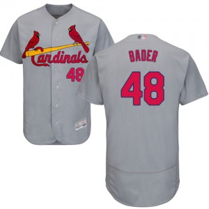 Authentic Men's Harrison Bader Grey Road Jersey - #48 Baseball St. Louis Cardinals Flex Base