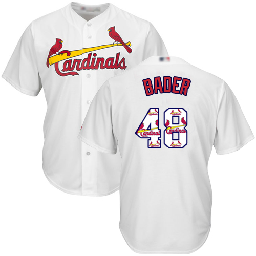 Authentic Men's Harrison Bader White Jersey - #48 Baseball St. Louis Cardinals Cool Base Team Logo Fashion
