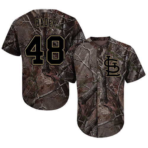 Authentic Youth Harrison Bader Camo Jersey - #48 Baseball St. Louis Cardinals Flex Base Realtree Collection