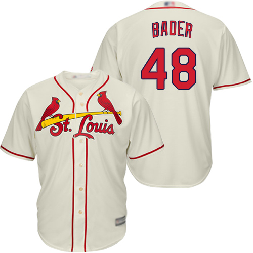 Authentic Youth Harrison Bader Cream Alternate Jersey - #48 Baseball St. Louis Cardinals Cool Base