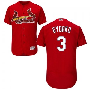 Authentic Men's Jedd Gyorko Red Alternate Jersey - #3 Baseball St. Louis Cardinals Flex Base