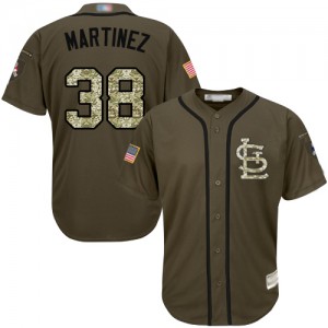 Authentic Men's Jose Martinez Green Jersey - #38 Baseball St. Louis Cardinals Salute to Service