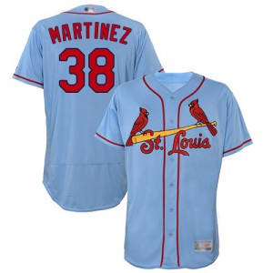 Authentic Men's Jose Martinez Light Blue Alternate Jersey - #38 Baseball St. Louis Cardinals Flex Base
