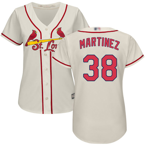 Authentic Women's Jose Martinez Cream Alternate Jersey - #38 Baseball St. Louis Cardinals Cool Base