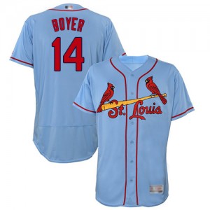 Authentic Men's Ken Boyer Light Blue Alternate Jersey - #14 Baseball St. Louis Cardinals Flex Base