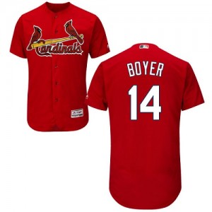 Authentic Men's Ken Boyer Red Alternate Jersey - #14 Baseball St. Louis Cardinals Flex Base