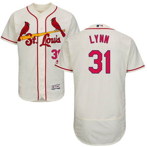 Authentic Men's Lance Lynn Cream Alternate Jersey - #31 Baseball St. Louis Cardinals Flex Base
