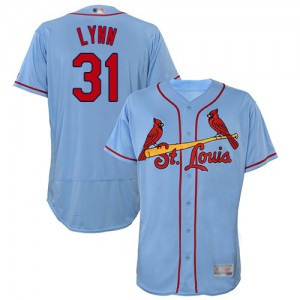 Authentic Men's Lance Lynn Light Blue Alternate Jersey - #31 Baseball St. Louis Cardinals Flex Base