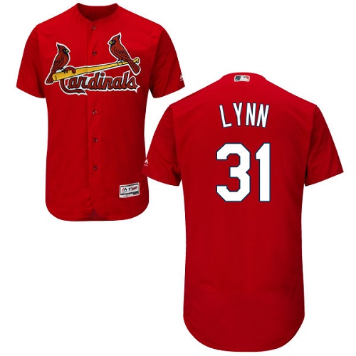 Authentic Men's Lance Lynn Red Alternate Jersey - #31 Baseball St. Louis Cardinals Flex Base