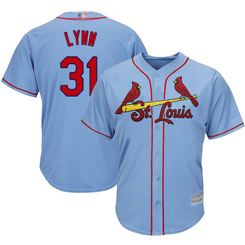 Replica Youth Lance Lynn Light Blue Alternate Jersey - #31 Baseball St. Louis Cardinals Cool Base