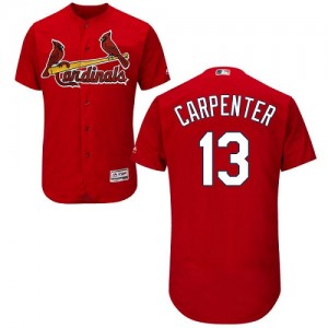 Authentic Men's Matt Carpenter Red Alternate Jersey - #13 Baseball St. Louis Cardinals Flex Base