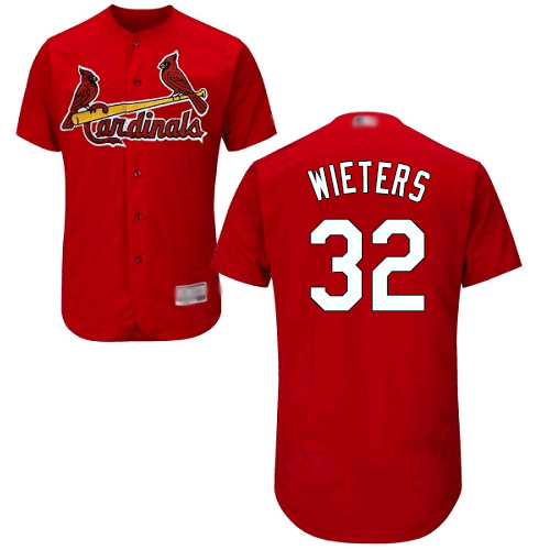 Authentic Men's Matt Wieters Red Alternate Jersey - #32 Baseball St. Louis Cardinals Flex Base
