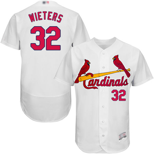 Authentic Men's Matt Wieters White Home Jersey - #32 Baseball St. Louis Cardinals Flex Base