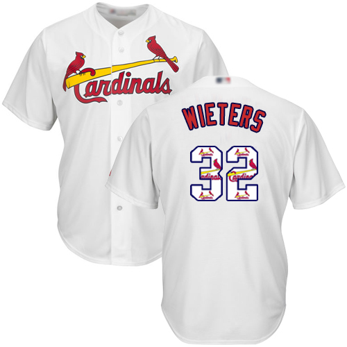 Authentic Men's Matt Wieters White Jersey - #32 Baseball St. Louis Cardinals Cool Base Team Logo Fashion
