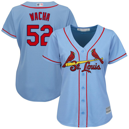 Authentic Women's Michael Wacha Light Blue Alternate Jersey - #52 Baseball St. Louis Cardinals Cool Base