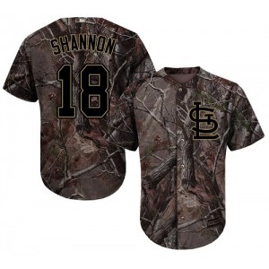 Authentic Men's Mike Shannon Camo Jersey - #18 Baseball St. Louis Cardinals Flex Base Realtree Collection