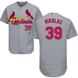 Authentic Men's Miles Mikolas Grey Road Jersey - #39 Baseball St. Louis Cardinals Flex Base
