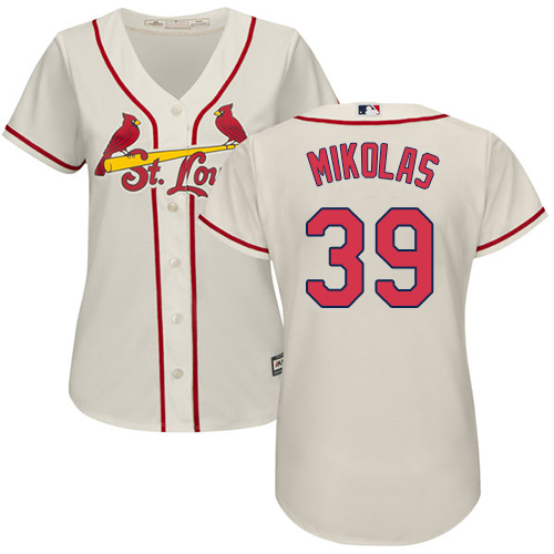Authentic Women's Miles Mikolas Cream Alternate Jersey - #39 Baseball St. Louis Cardinals Cool Base
