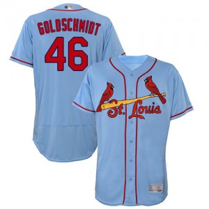 Authentic Men's Paul Goldschmidt Light Blue Alternate Jersey - #46 Baseball St. Louis Cardinals Flex Base