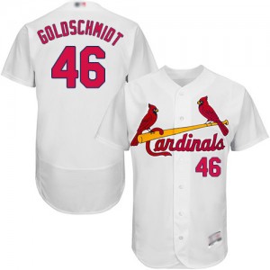 Authentic Men's Paul Goldschmidt White Home Jersey - #46 Baseball St. Louis Cardinals Flex Base