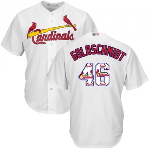 Authentic Men's Paul Goldschmidt White Jersey - #46 Baseball St. Louis Cardinals Cool Base Team Logo Fashion