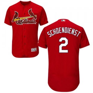 Authentic Men's Red Schoendienst Red Alternate Jersey - #2 Baseball St. Louis Cardinals Flex Base