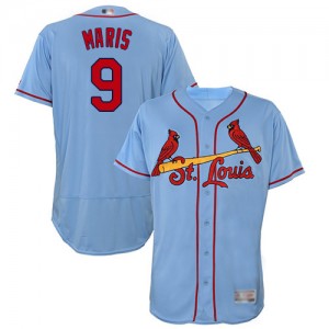 Authentic Men's Roger Maris Light Blue Alternate Jersey - #9 Baseball St. Louis Cardinals Flex Base