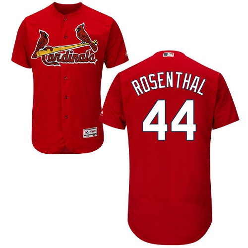 Authentic Men's Trevor Rosenthal Red Alternate Jersey - #44 Baseball St. Louis Cardinals Flex Base