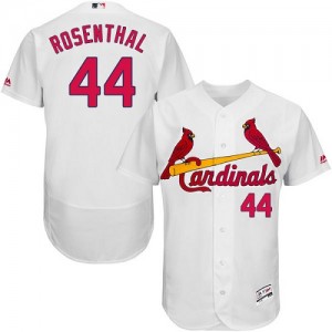 Authentic Men's Trevor Rosenthal White Home Jersey - #44 Baseball St. Louis Cardinals Flex Base