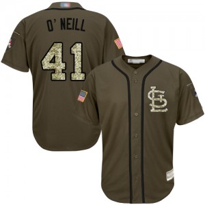 Authentic Men's Tyler O'Neill Green Jersey - #41 Baseball St. Louis Cardinals Salute to Service