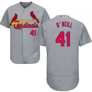 Authentic Men's Tyler O'Neill Grey Road Jersey - #41 Baseball St. Louis Cardinals Flex Base