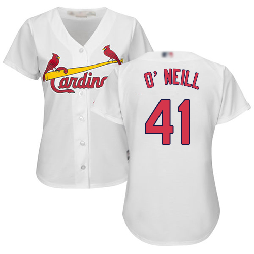 Authentic Women's Tyler O'Neill White Home Jersey - #41 Baseball St. Louis Cardinals Cool Base
