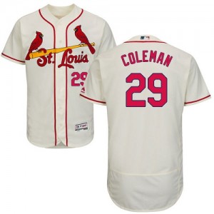 Authentic Men's Vince Coleman Cream Alternate Jersey - #29 Baseball St. Louis Cardinals Flex Base