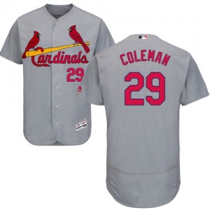 Authentic Men's Vince Coleman Grey Road Jersey - #29 Baseball St. Louis Cardinals Flex Base